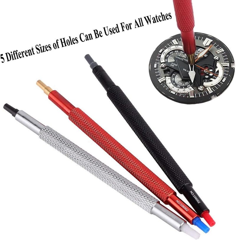 TICFROG Store Watch Hands Repair Tool Kit, Watchmakers Wristwatch Repair Tools with 3PCS Watch Hand Pressers Pusher,Removers Lever Minute Second Hand Removal, Puller Plunger Set - Image 4